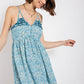 Floral print v-neck dress with skirt lining