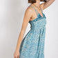 Floral print v-neck dress with skirt lining