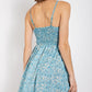 Floral print v-neck dress with skirt lining