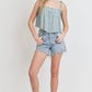 Floral print elastic opening tie strap crop top