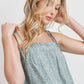 Floral print elastic opening tie strap crop top