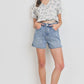 Tropical print short sleeve top