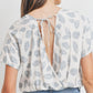 Tropical print short sleeve top