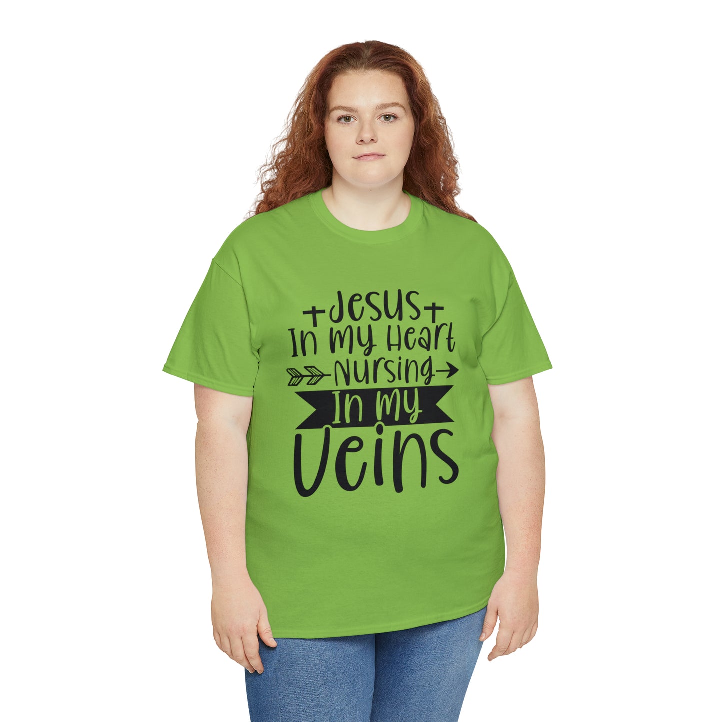 Jesus In My Heart Nursing In My Vein Unisex Tee