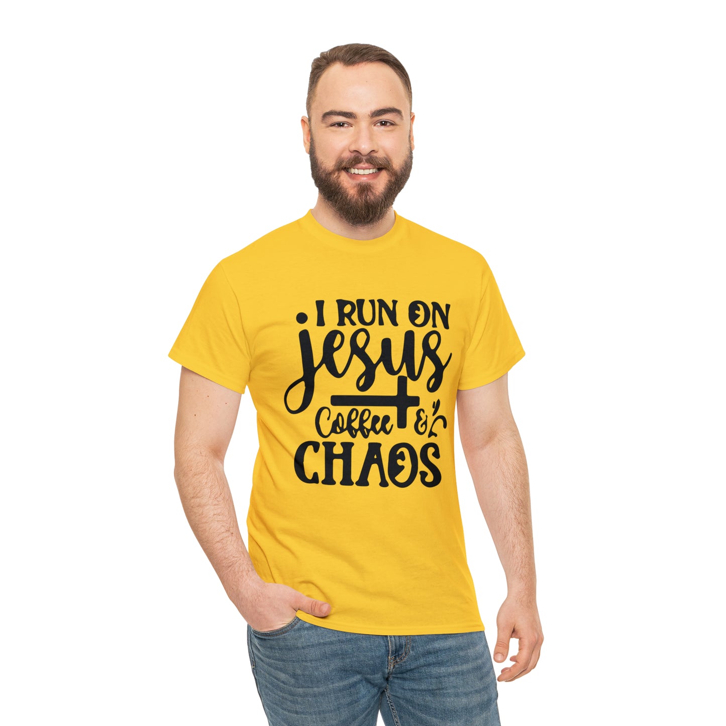 I Run On Jesus Coffee Chaos  Unisex Tee