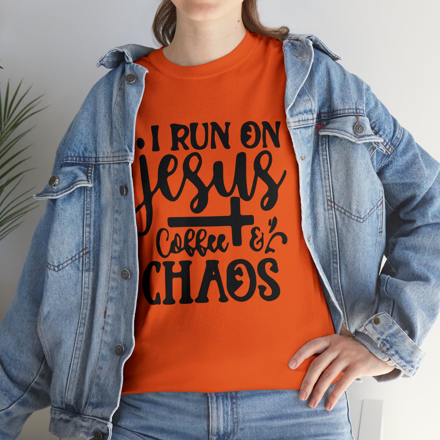 I Run On Jesus Coffee Chaos  Unisex Tee