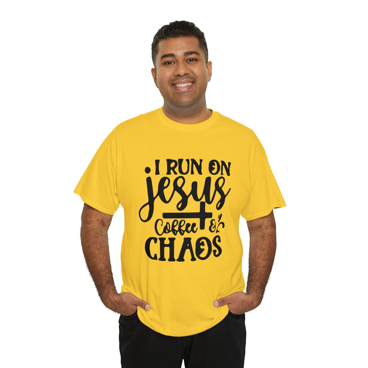 I Run On Jesus Coffee Chaos  Unisex Tee
