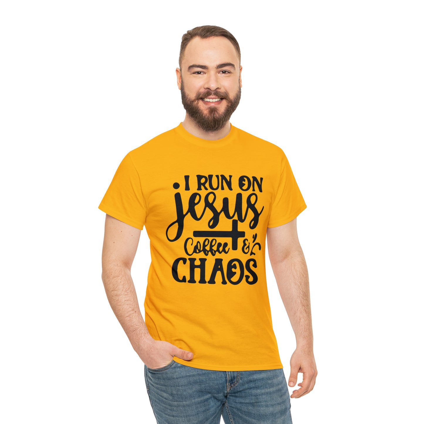I Run On Jesus Coffee Chaos  Unisex Tee