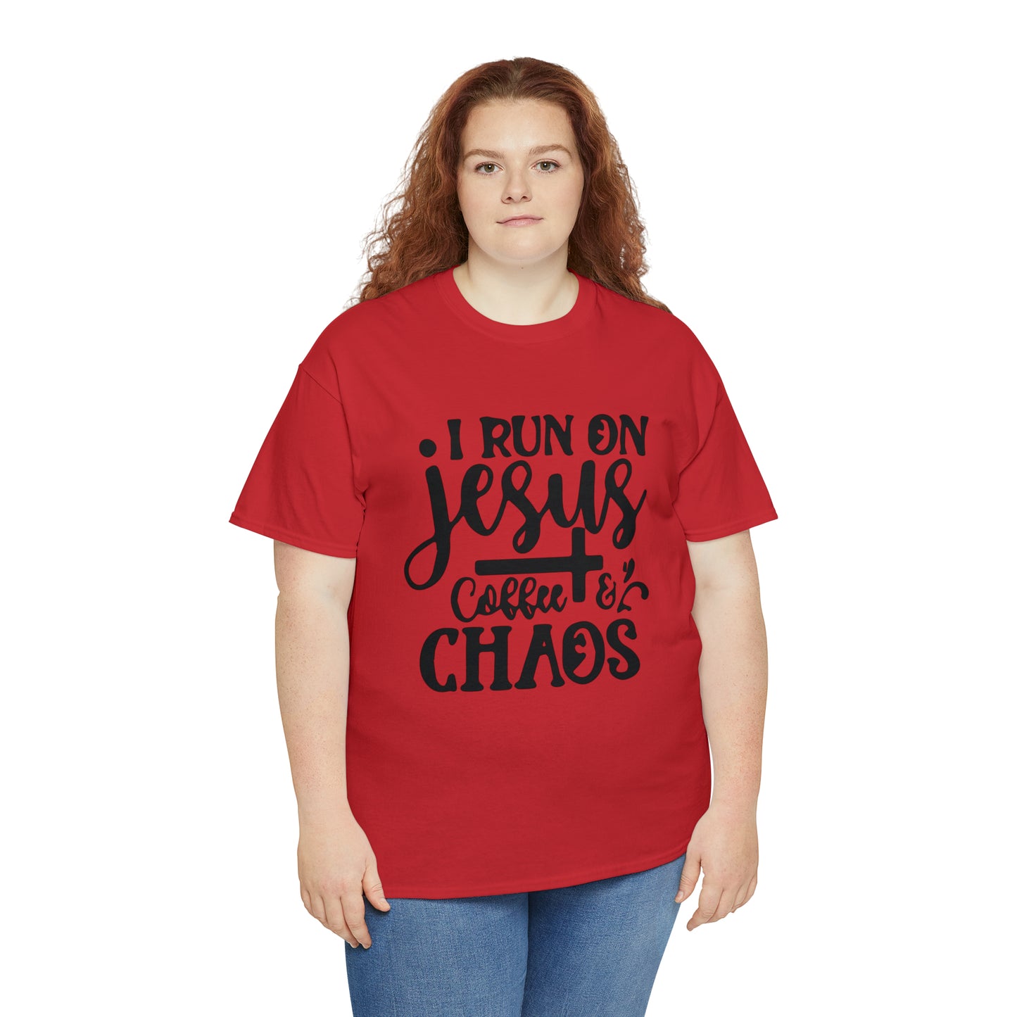 I Run On Jesus Coffee Chaos  Unisex Tee