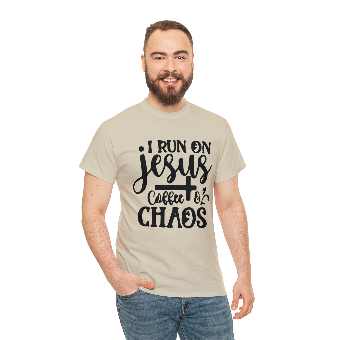 I Run On Jesus Coffee Chaos  Unisex Tee