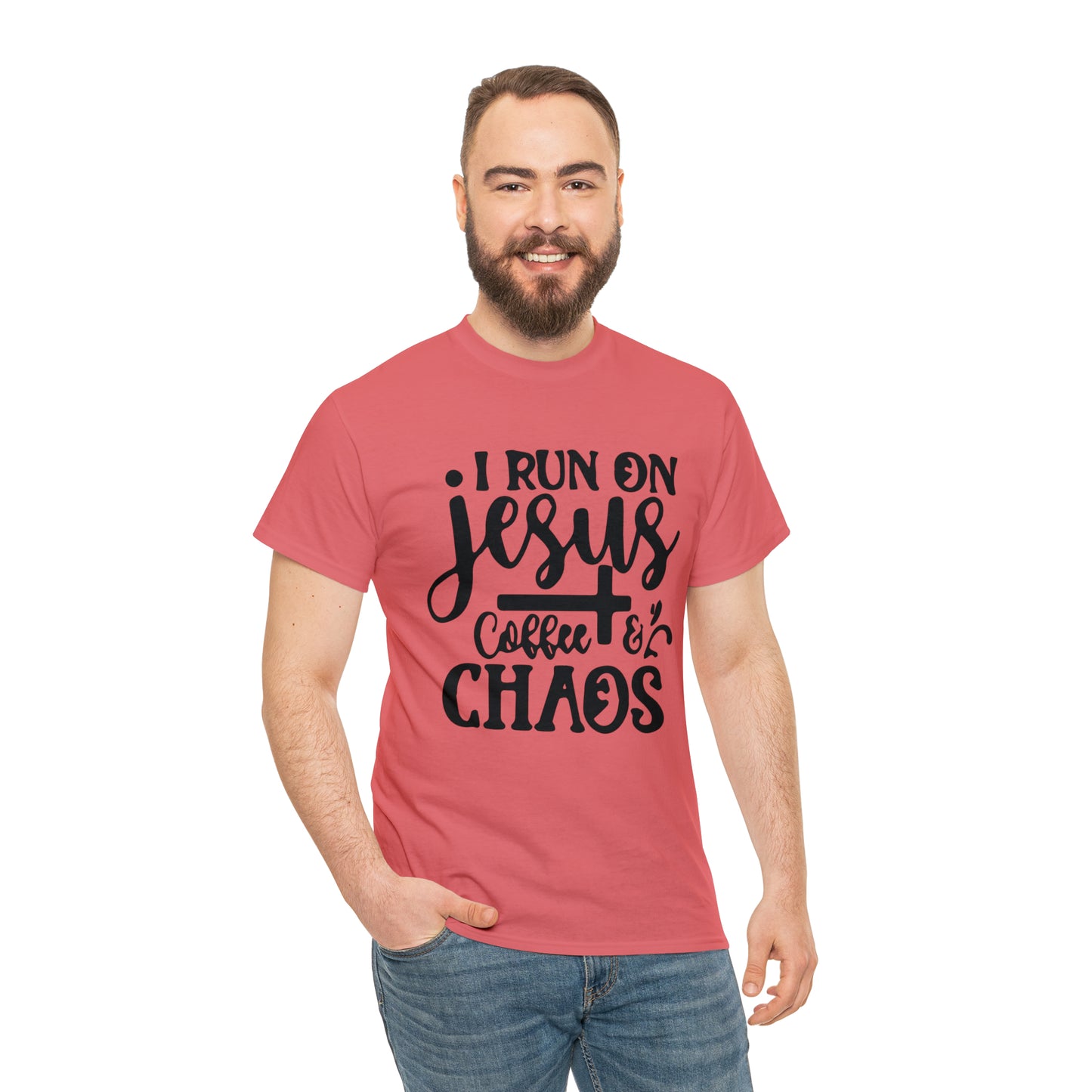 I Run On Jesus Coffee Chaos  Unisex Tee