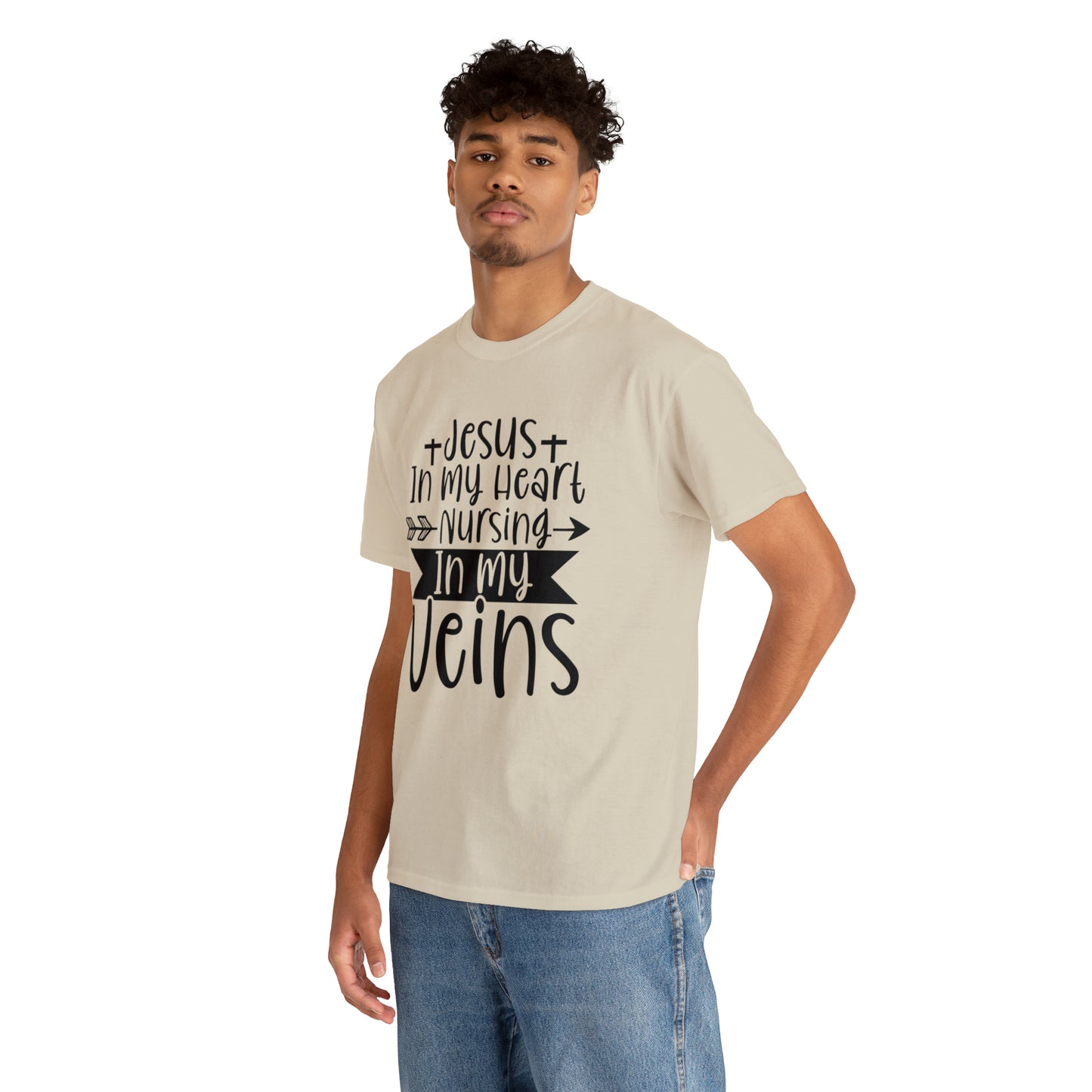 Jesus In My Heart Nursing In My Vein Unisex Tee