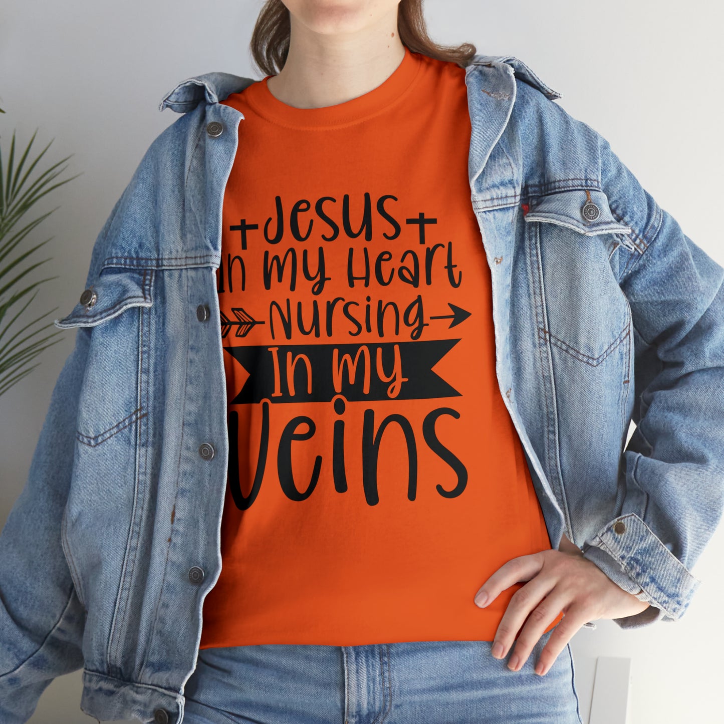 Jesus In My Heart Nursing In My Vein Unisex Tee