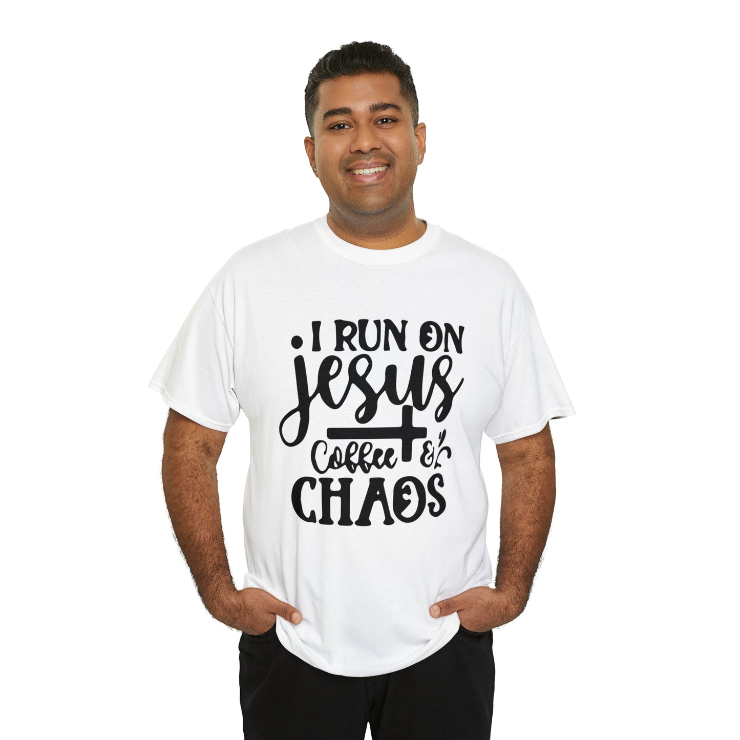 I Run On Jesus Coffee Chaos  Unisex Tee