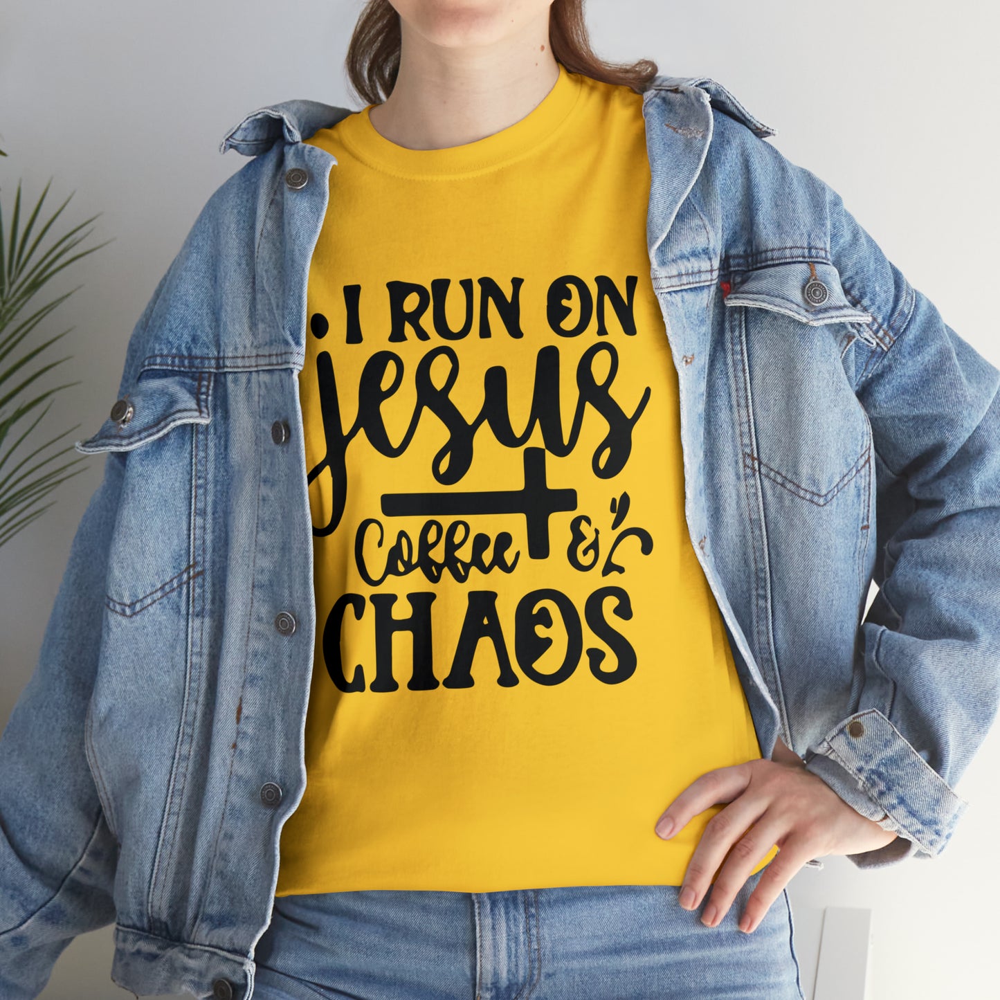 I Run On Jesus Coffee Chaos  Unisex Tee