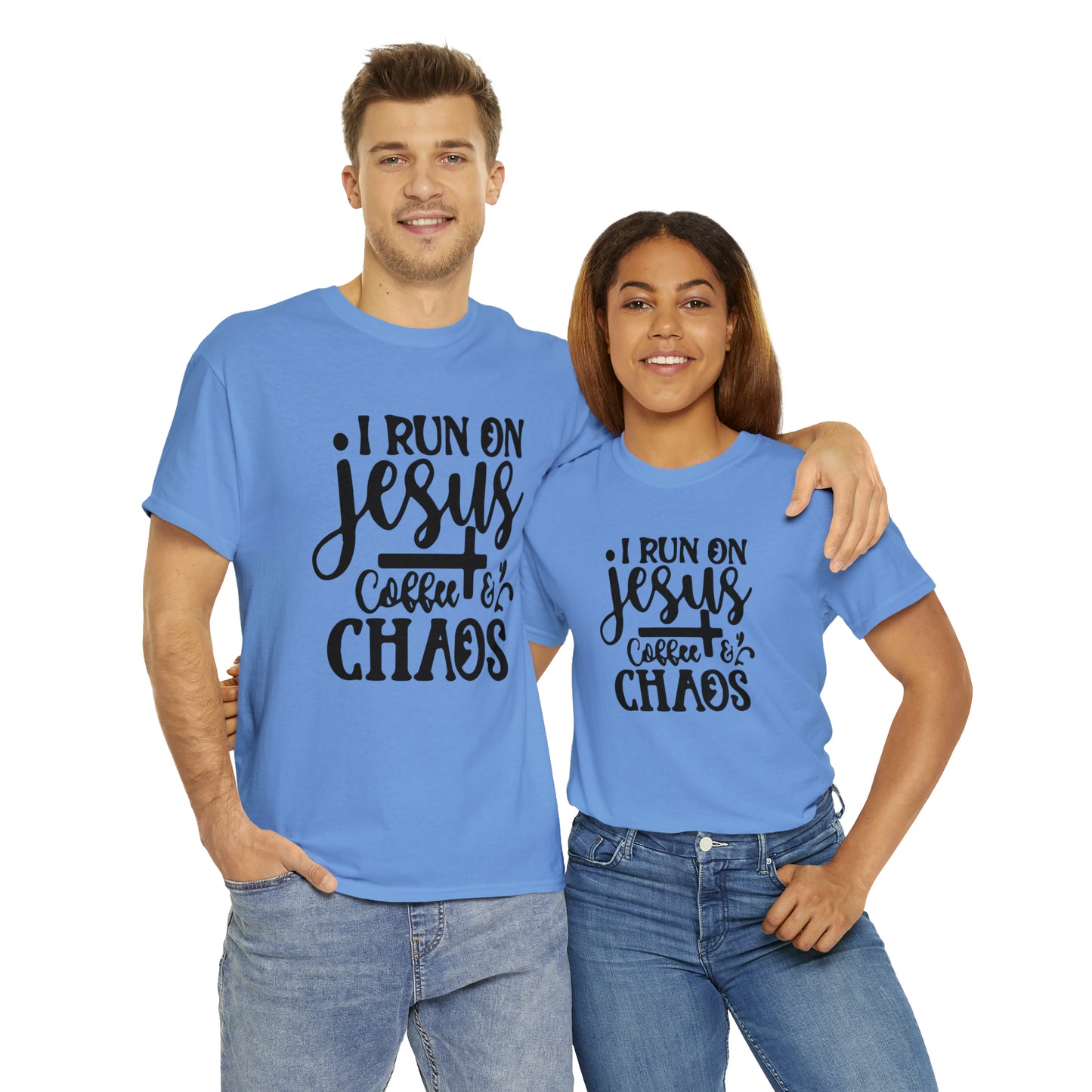 I Run On Jesus Coffee Chaos  Unisex Tee