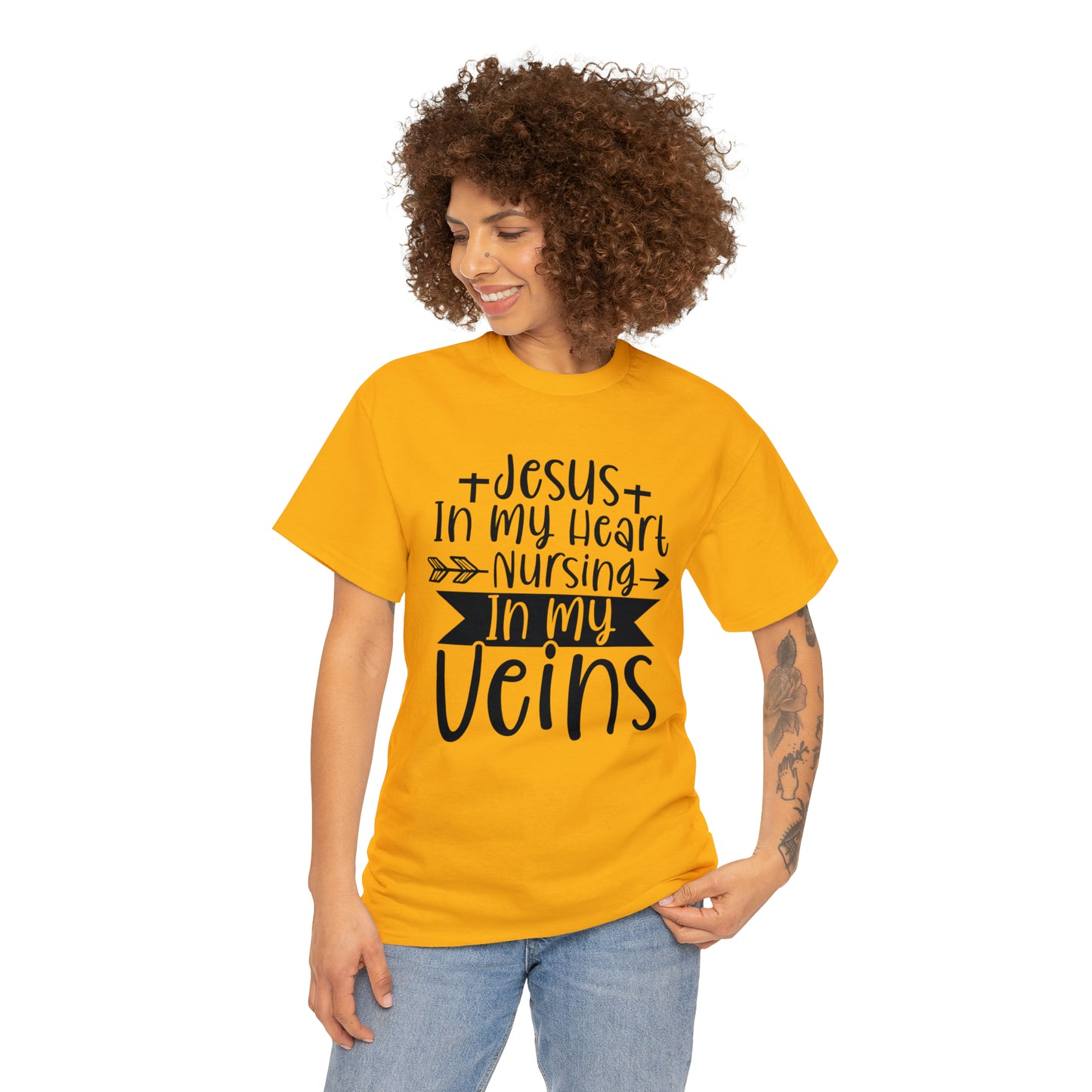 Jesus In My Heart Nursing In My Vein Unisex Tee
