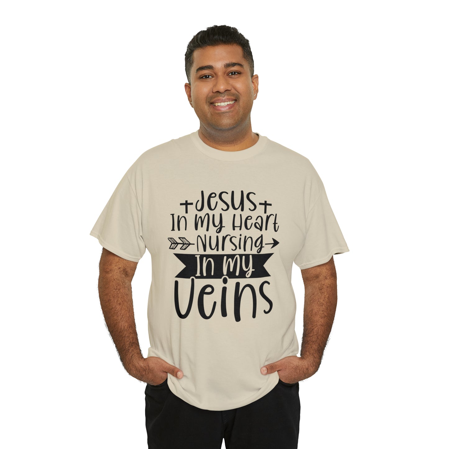 Jesus In My Heart Nursing In My Vein Unisex Tee