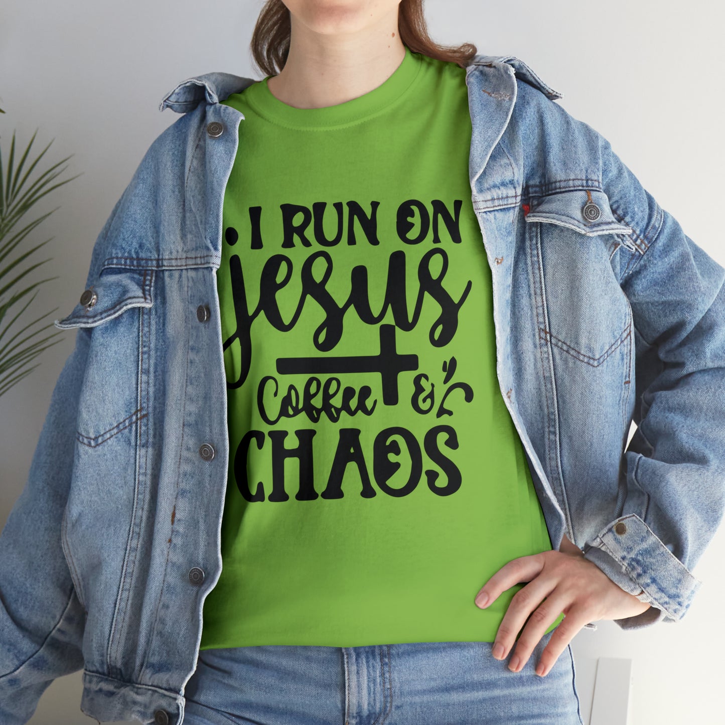 I Run On Jesus Coffee Chaos  Unisex Tee